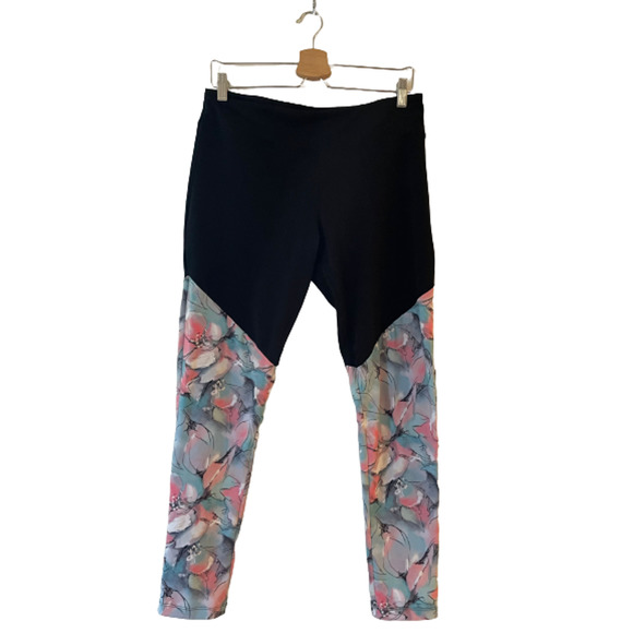 The Balance Collection Pants - Balance Collection Size XL Women's Black Floral Colorblock Leggings Yoga Workout